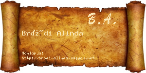 Bródi Alinda névjegykártya